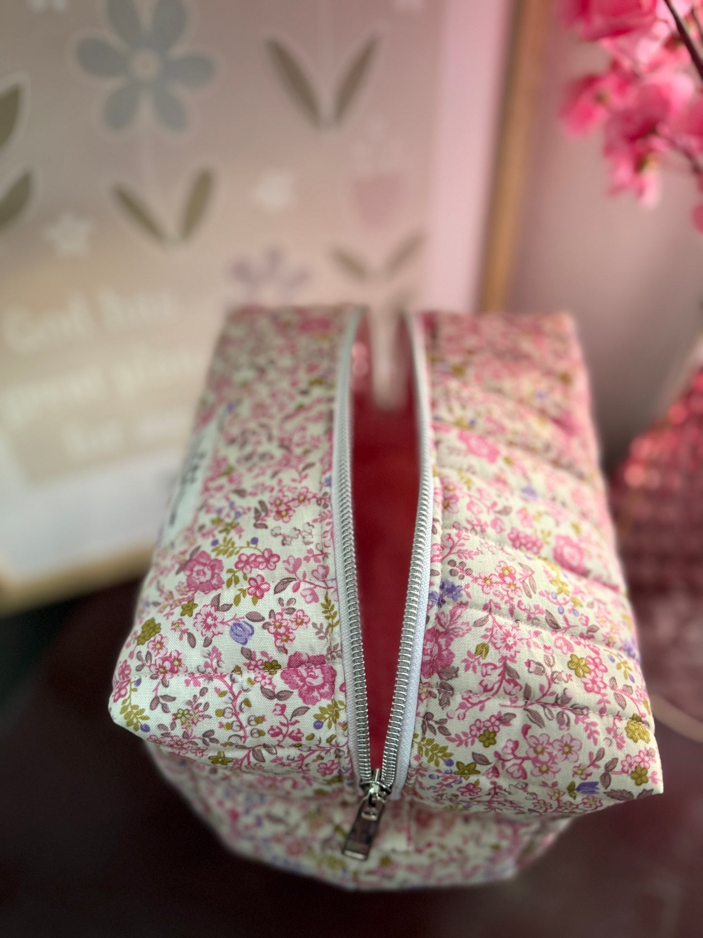 Pink Floral Large Multipurpose Bag