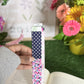 Pink Floral Patch Fabric Bookmark