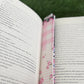 Pink Floral Patch Fabric Bookmark