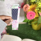 Pink Floral Patch Fabric Bookmark