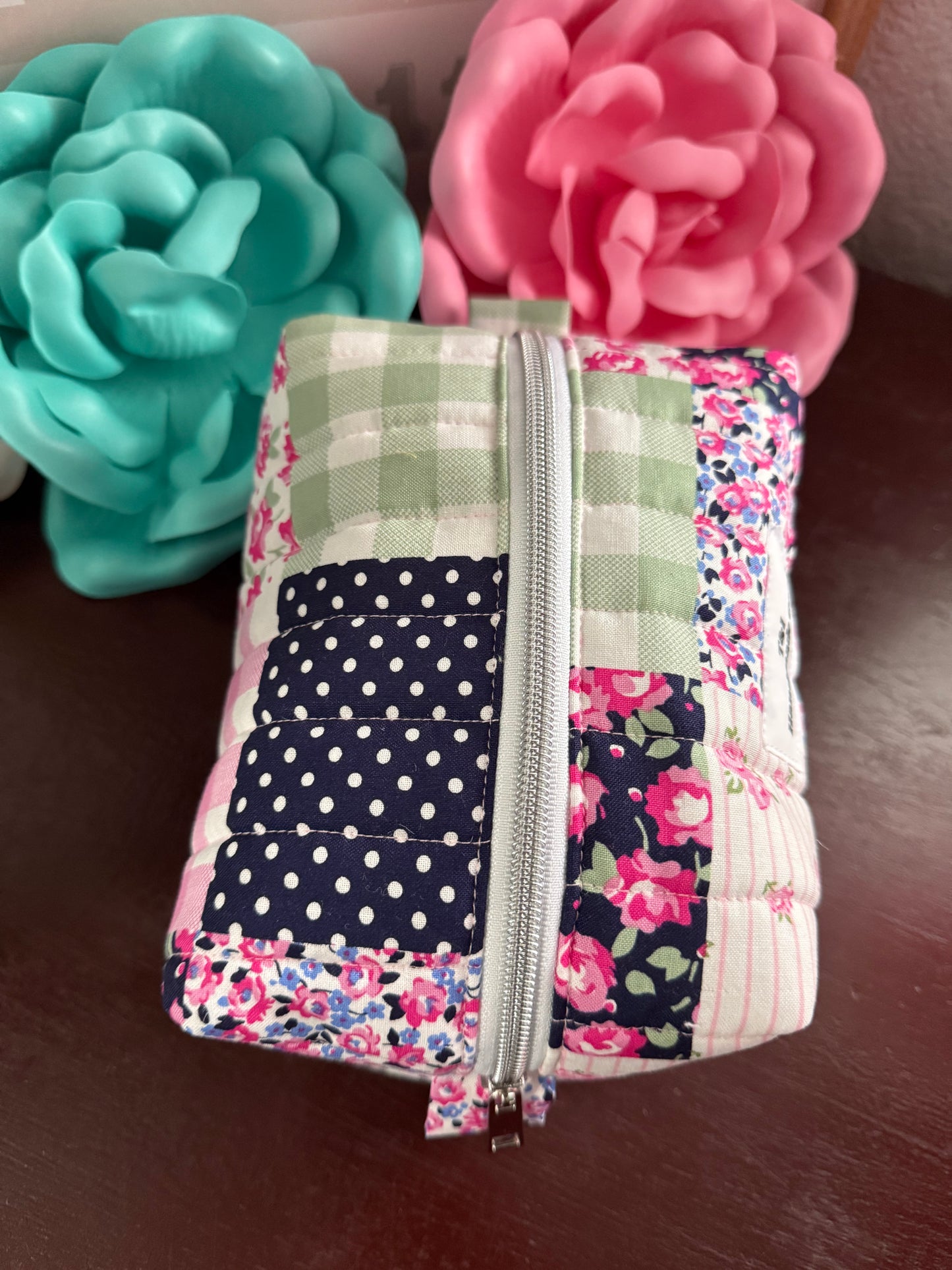 Pink Floral Patch Small Multipurpose Bag