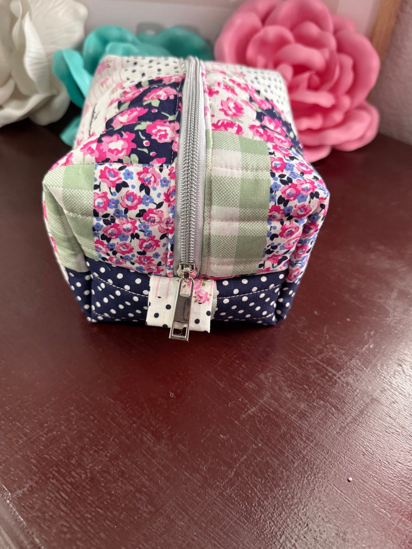 Pink Floral Patch Small Multipurpose Bag