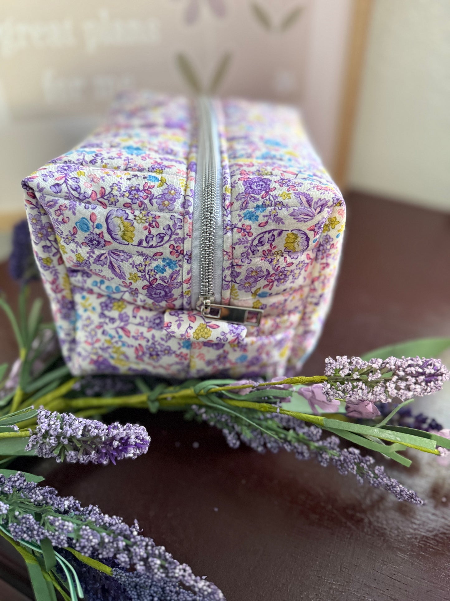 Purple Floral Large Multipurpose Bag