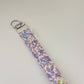 Purple Floral Wristlet Keychain
