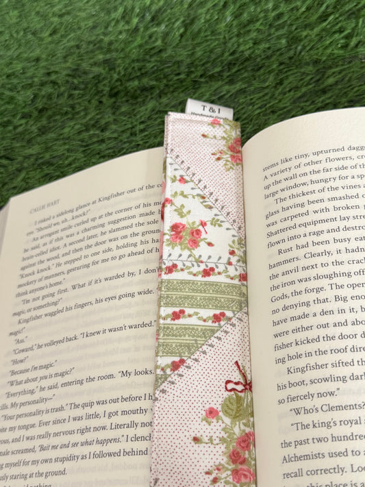 Rosie Patch Fabric Bookmark