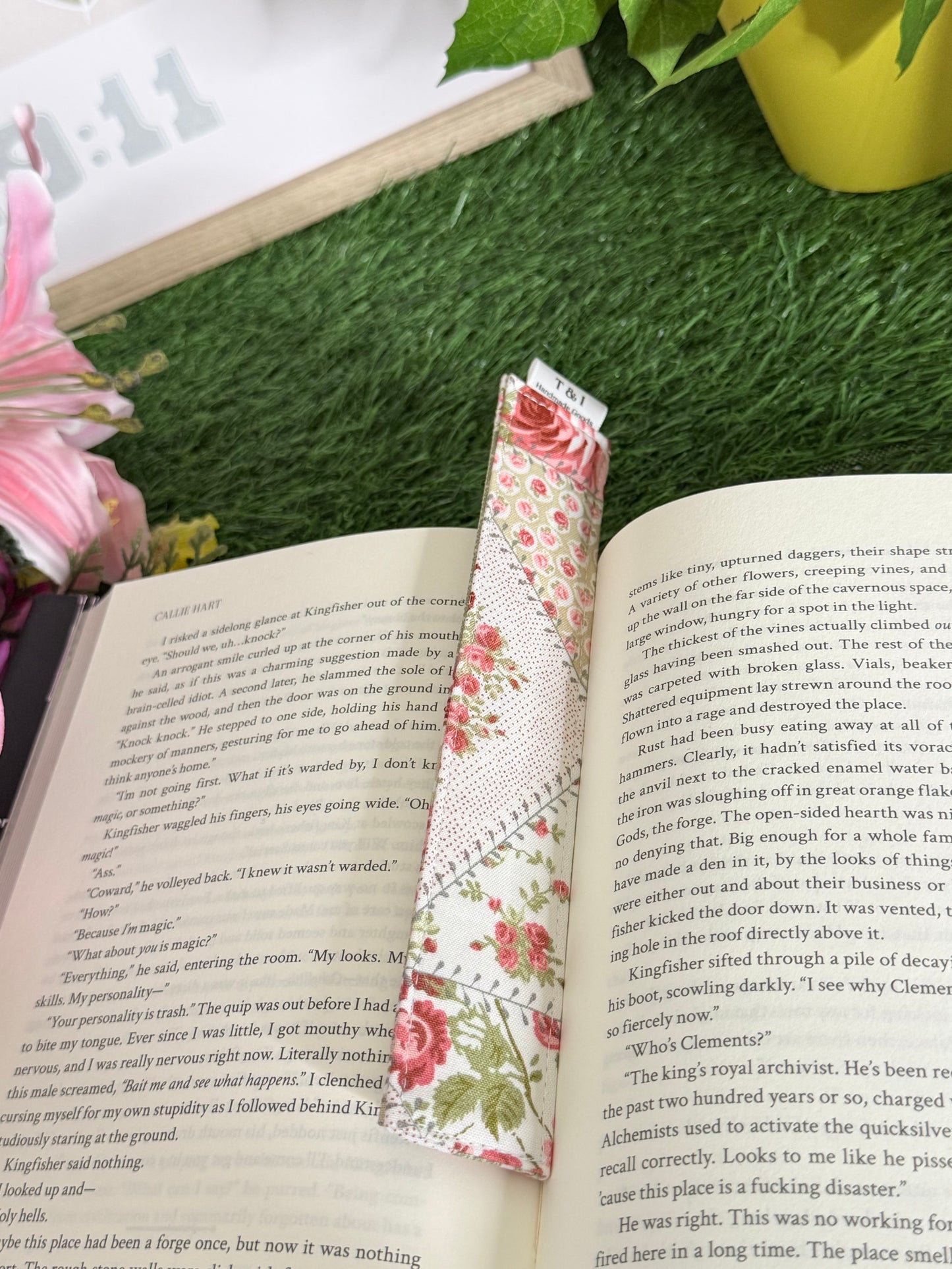 Rosie Patch Fabric Bookmark
