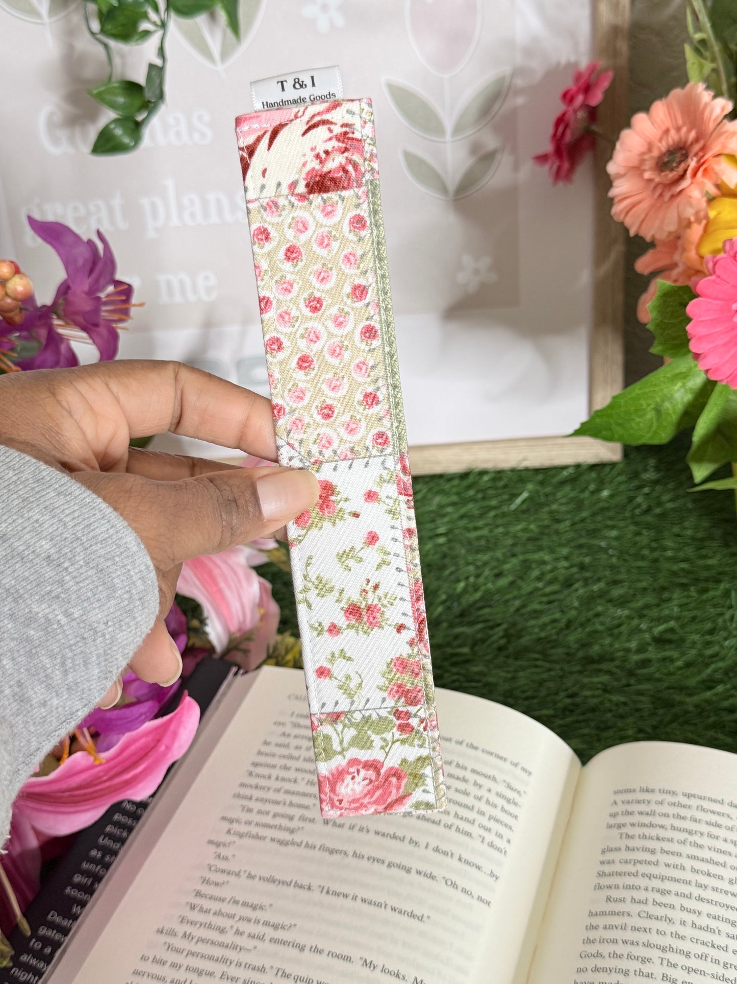 Rosie Patch Fabric Bookmark