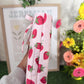 Strawberry field Book Sleeve w/bow