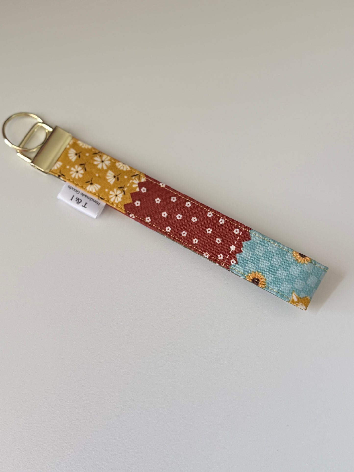 Sunflower Patch Wristlet Keychain