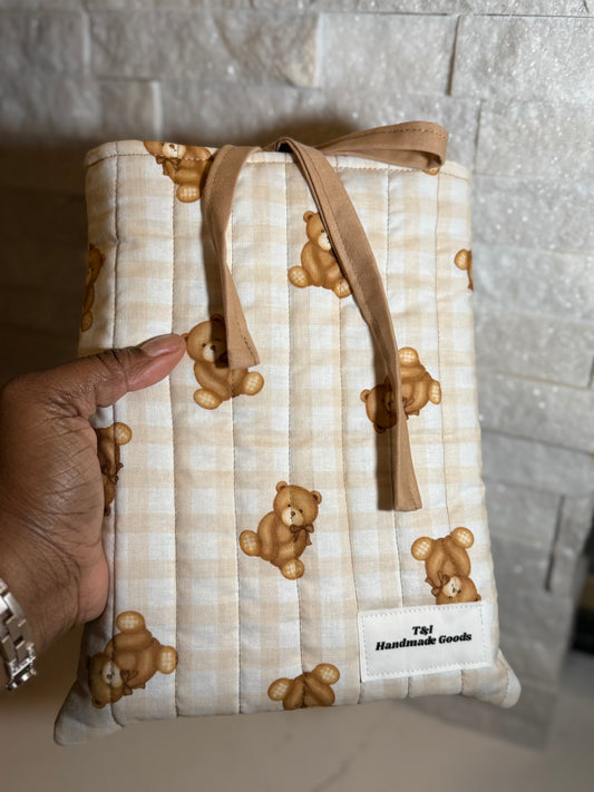 Teddy Bear Book Sleeve w/bow
