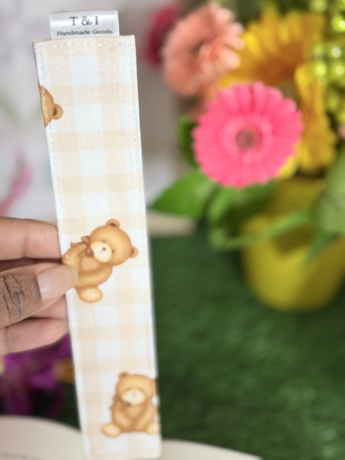Teddy Bear Fabric Bookmark