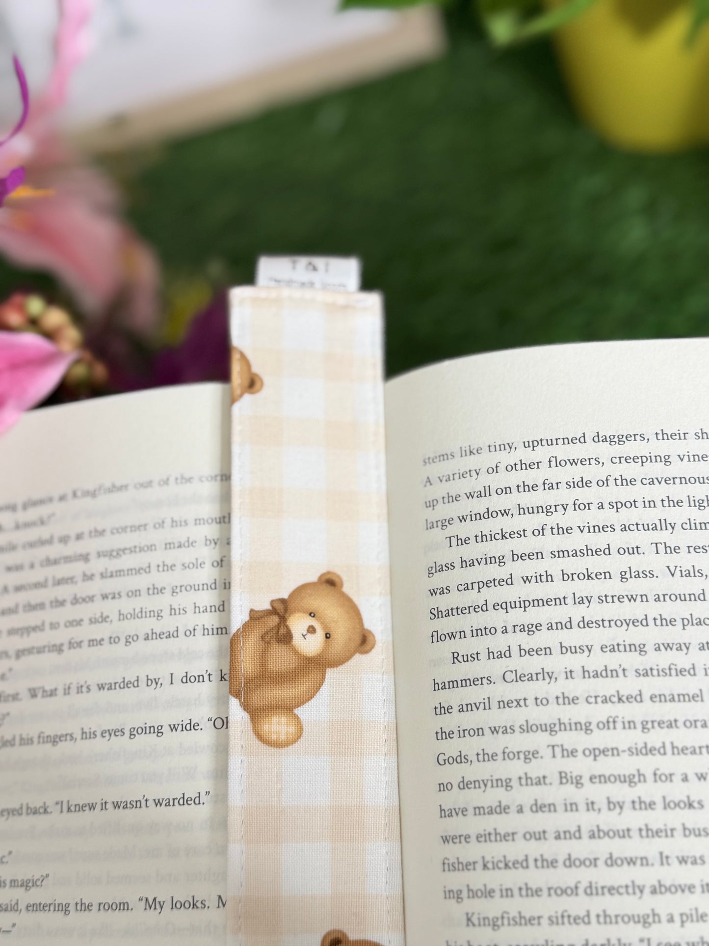 Teddy Bear Fabric Bookmark