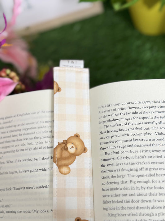 Teddy Bear Fabric Bookmark