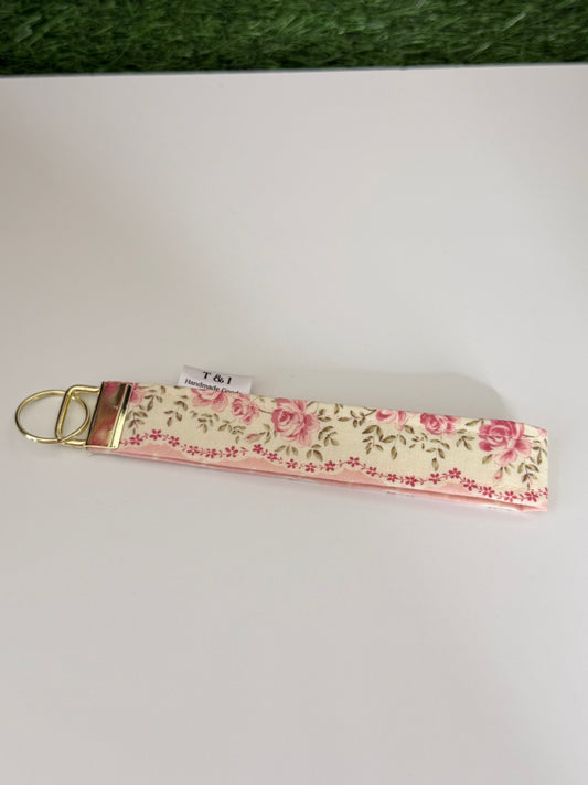 Vintage Rose Wristlet Keychain