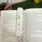 White Boho Wildflower Bookmark