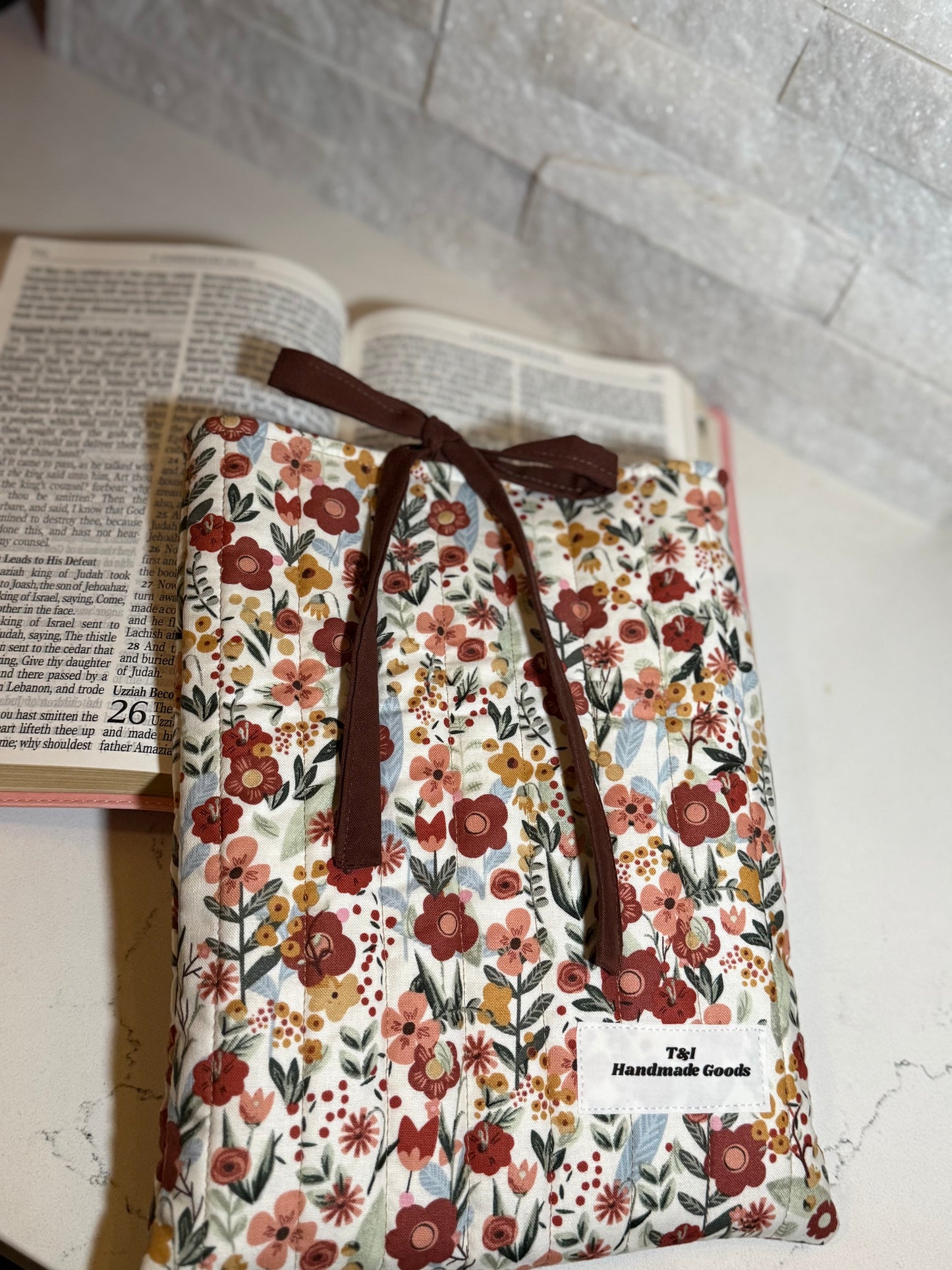 Fall Wildflower Book Sleeve w/bow