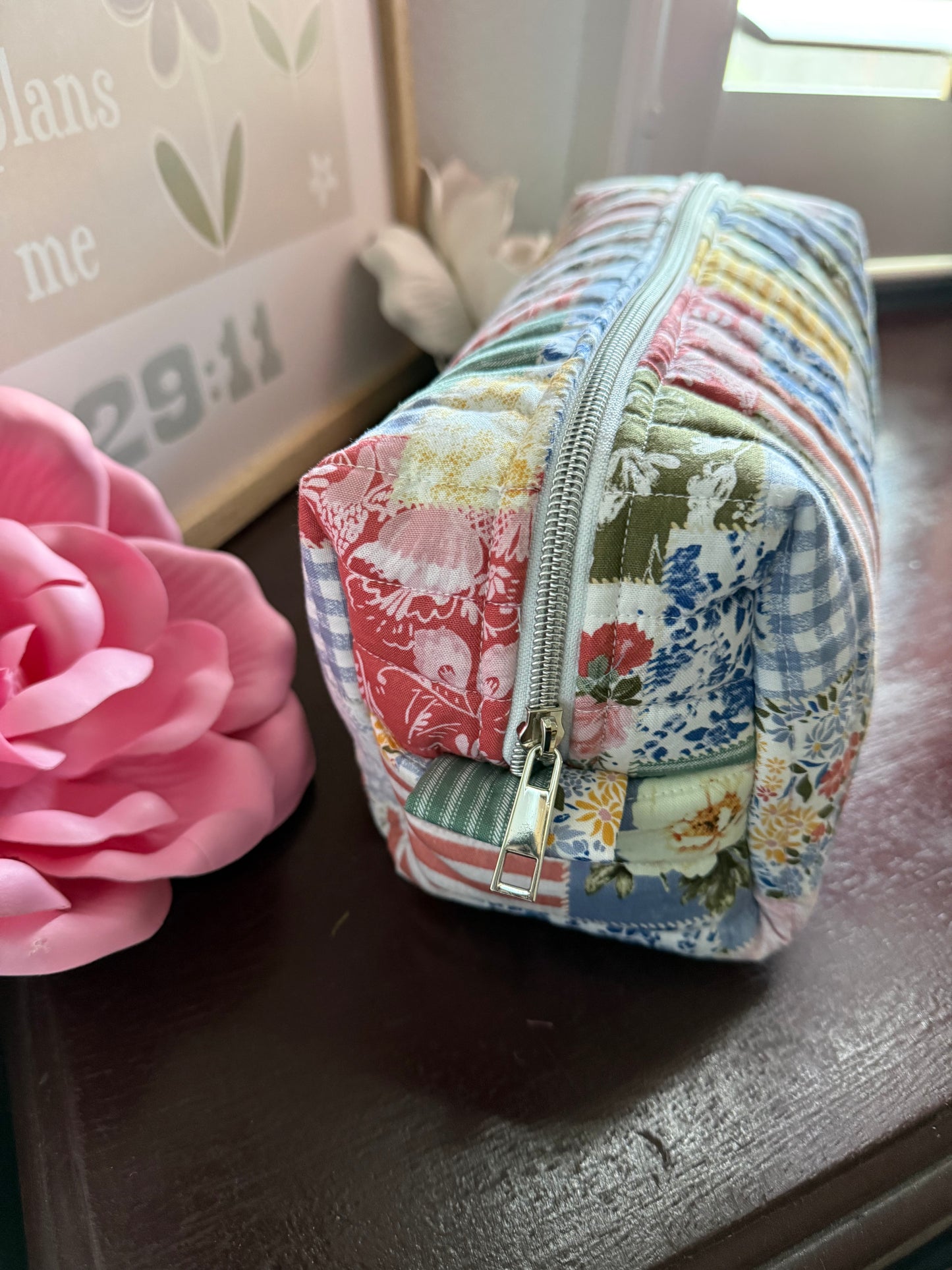 Cottage Boho Floral Hair Tools Bag