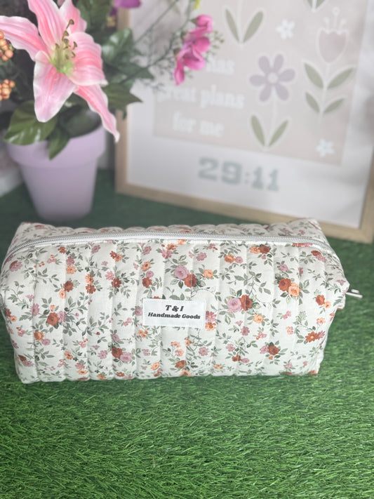 Mauve Floral Hair Tools Bag