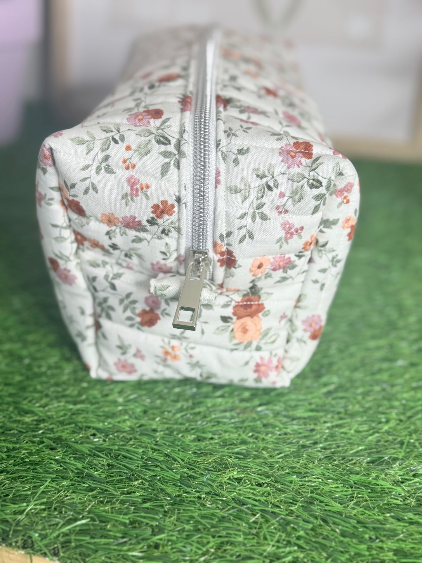 Mauve Floral Hair Tools Bag