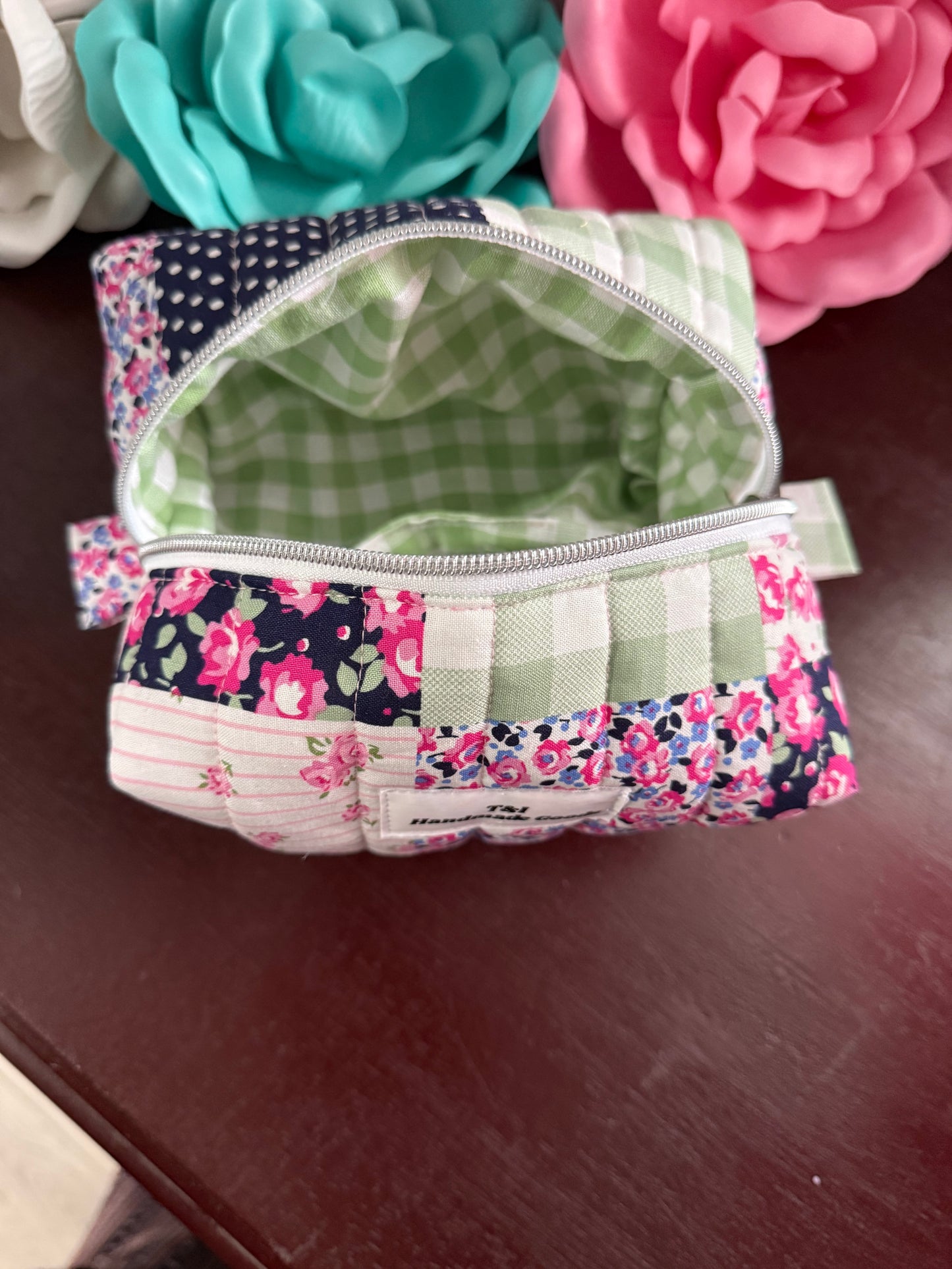 Pink Floral Patch Small Multipurpose Bag