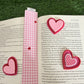 Pink love Fabric Bookmark