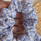 Blue floral Scrunchie (Chiffon)