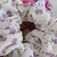 Purple Floral Scrunchie (Chiffon)