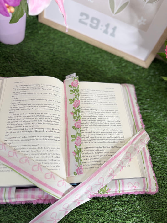 Rosey Bell Fabric Bookmark