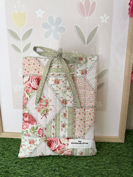 Rosie patch Book Sleeve w/bow