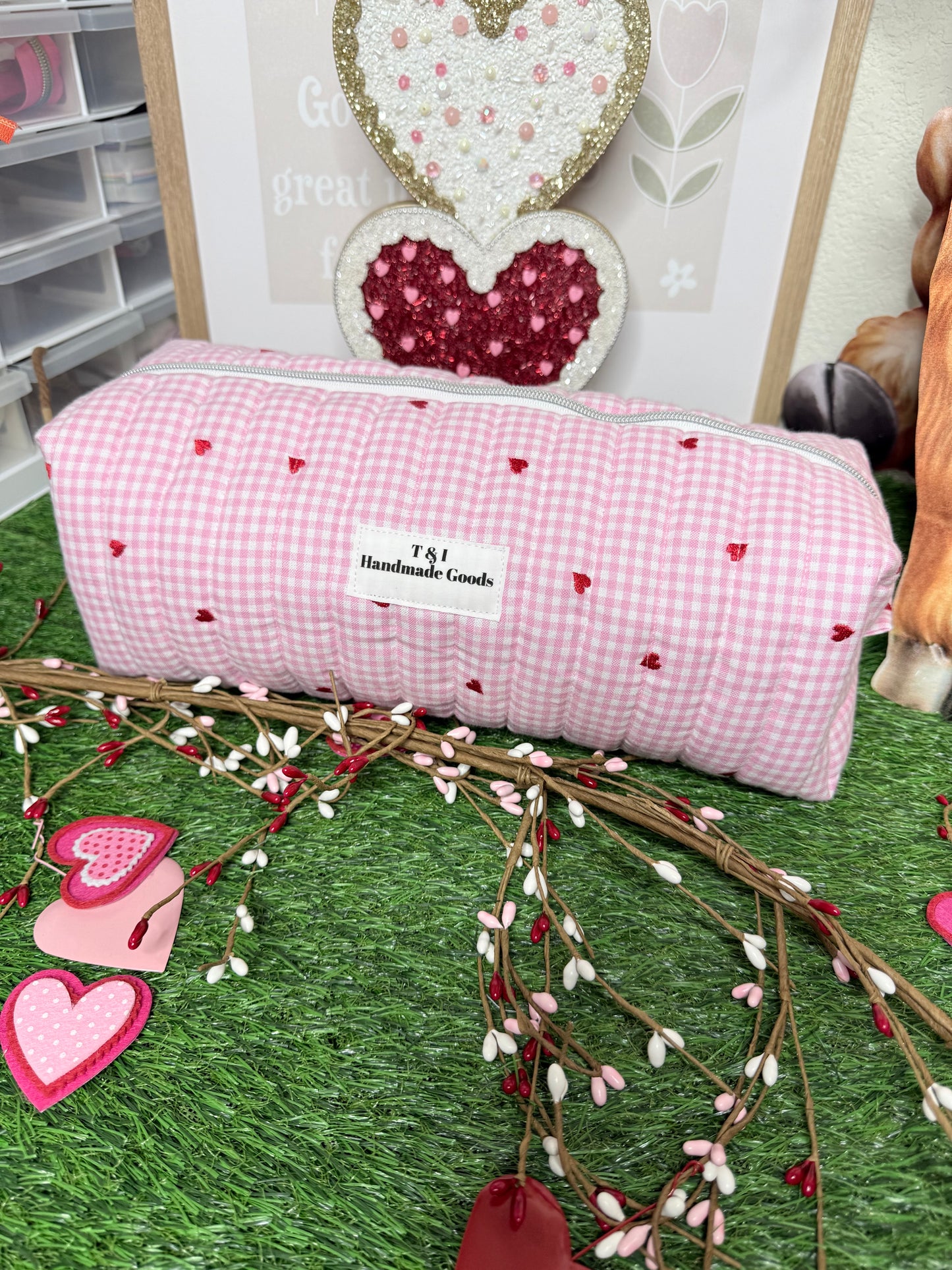 Pink love Hair Tools Bag