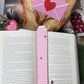 Pink love Fabric Bookmark