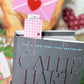 Pink love Fabric Bookmark