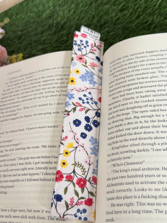 Wildflower Fabric Bookmark