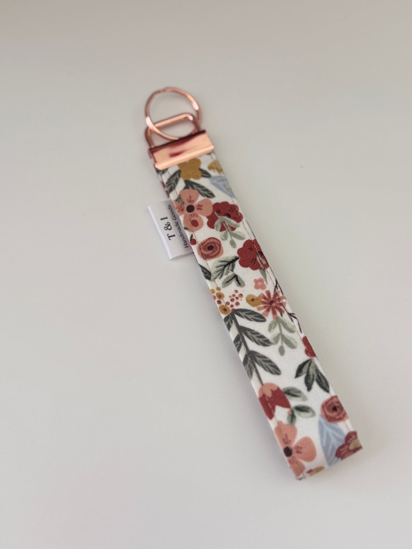 Fall Wildflower Wristlet Keychain